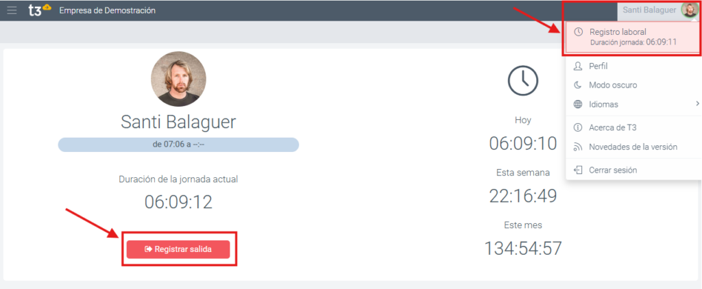 Registre horari digital T3
